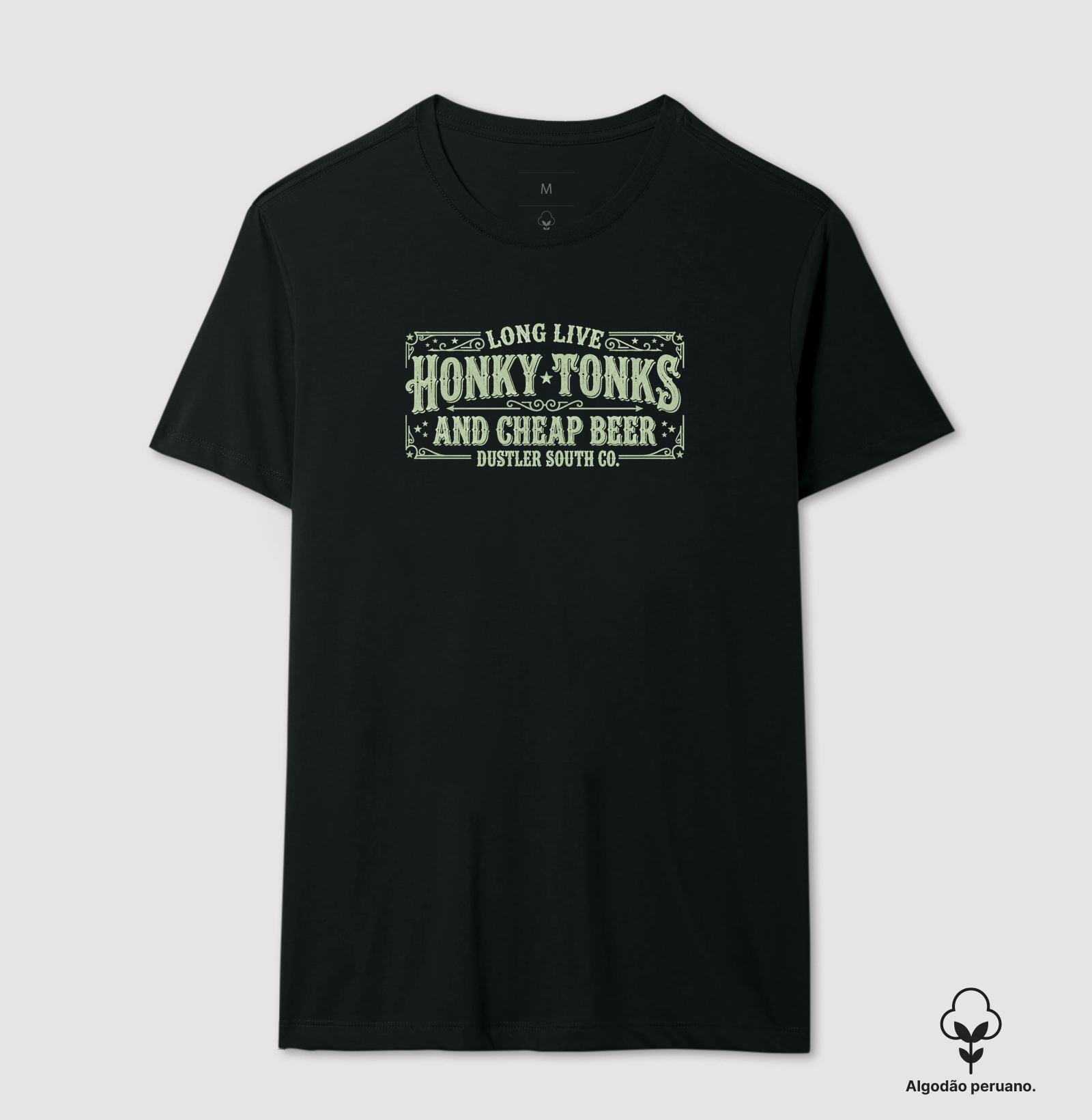 Camiseta Country Masculina Long Live Honky Tonks and Cheap Beer Dustler South Co. Algodão Peruano - Imagem 5