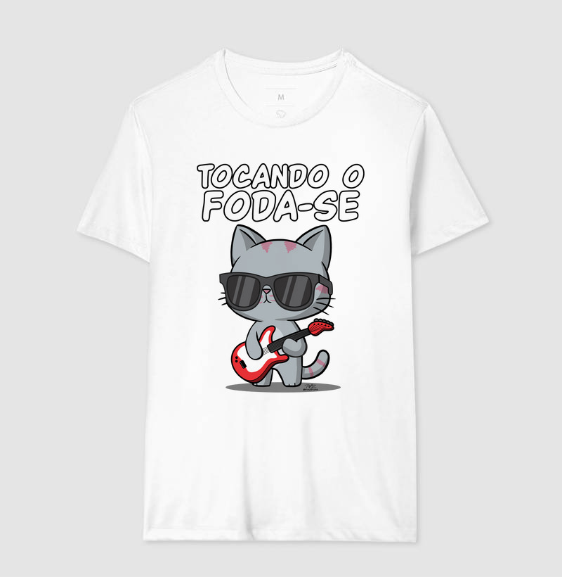 Camiseta Gato Sincero Tocando - Imagem 4