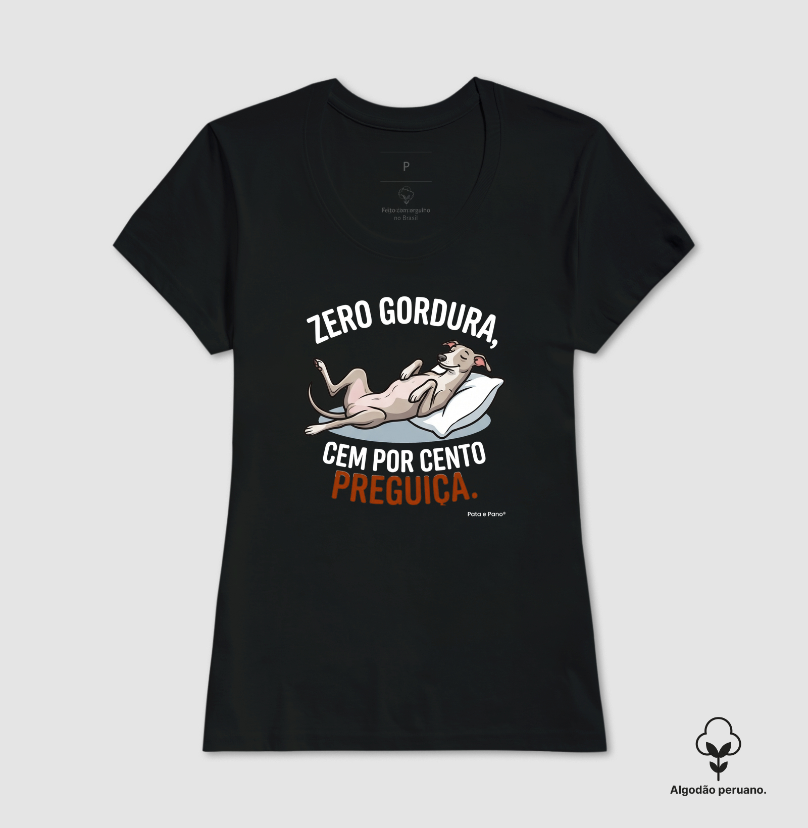 CAMISETA ALGODÃO PERUANO WHIPPET GALGO ZERO GORDURA - Imagem 6