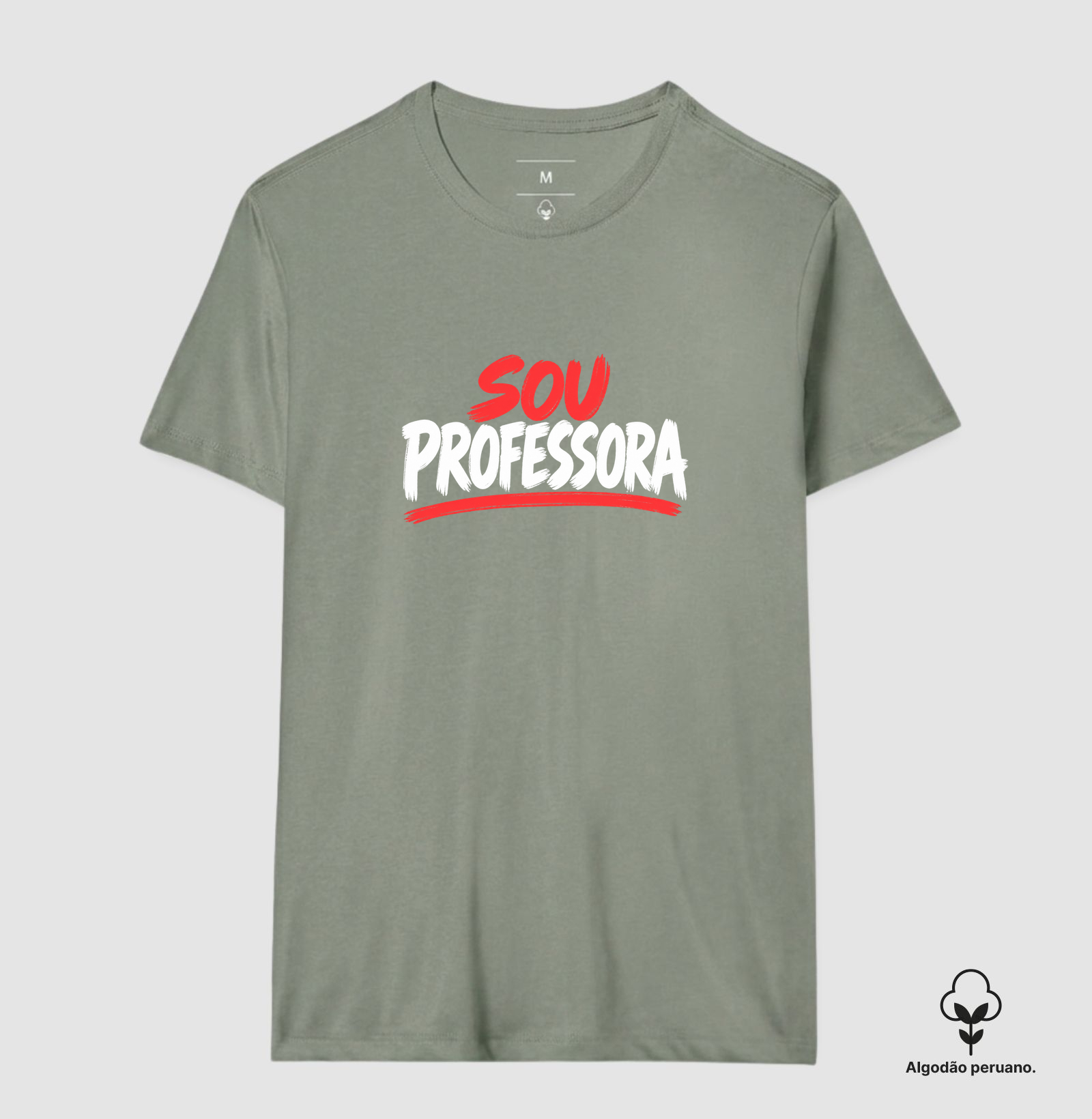 Camiseta Algodão Peruano Sou Professora - Letras Brancas - Imagem 8