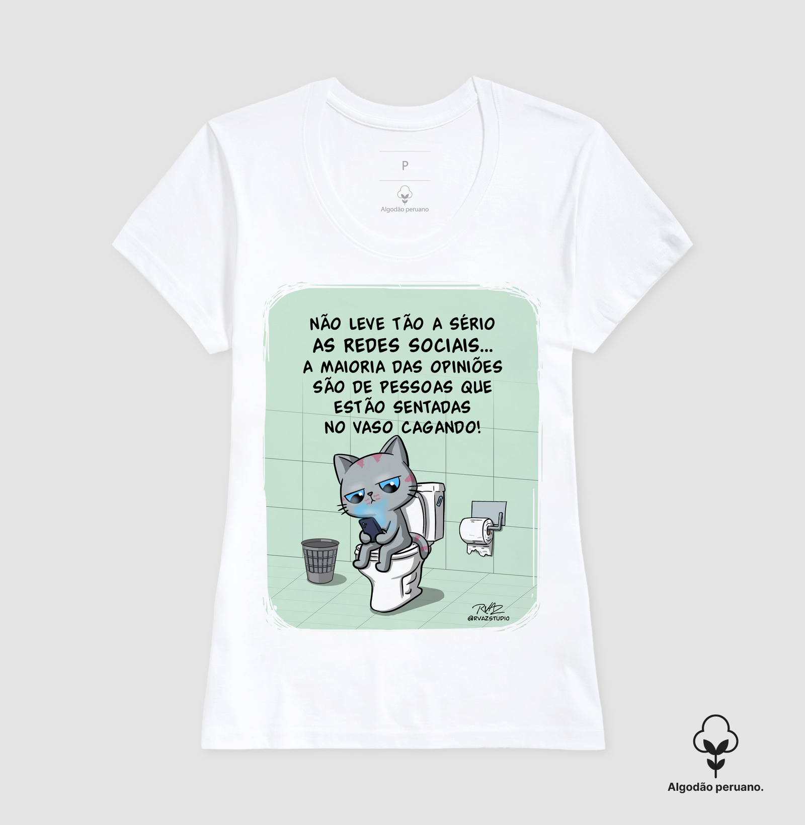 Camiseta Gato Sincero no Vaso - Imagem 6