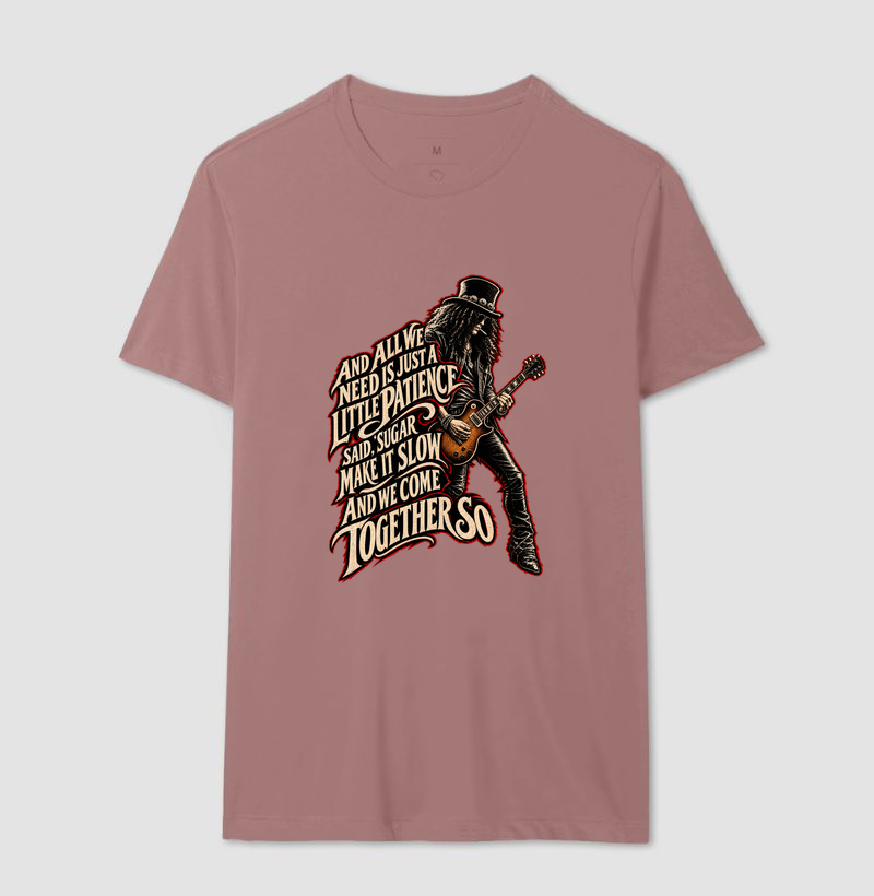 Camiseta Patience – Rock, Guitarra e Atitude | Estampa Vintage Rock - Imagem 16