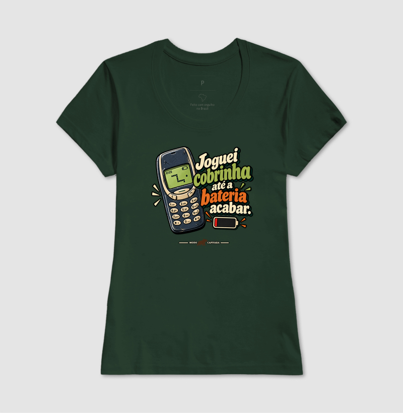 JOGUEI COBRINHA ATÉ A BATERIA ACABAR - Modo capivara - Camiseta - Imagem 15