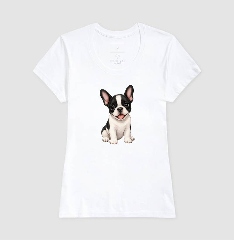 Bulldog (Buldogue) Francês Preto e Branco - Desenho Animado - Imagem 5