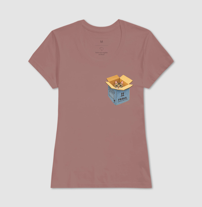 Camiseta Gato Frágil na Caixa - Imagem 17