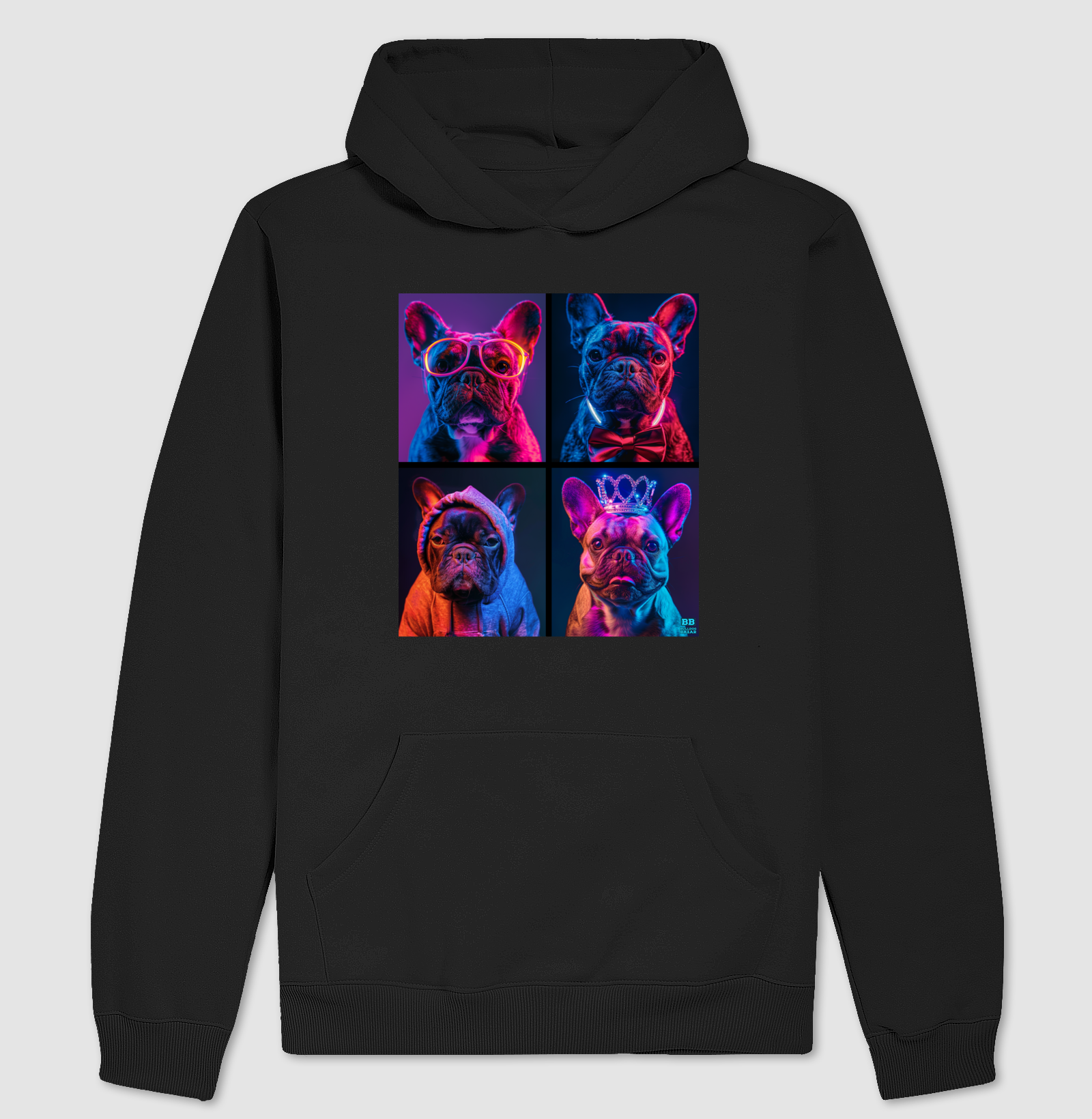 Moletom Bulldog Frances "Neon Grid 2"