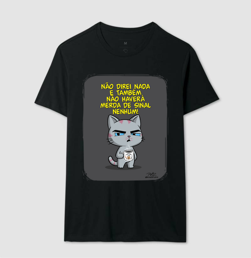 Camiseta Gato Sincero Sinal Nenhum - Imagem 2