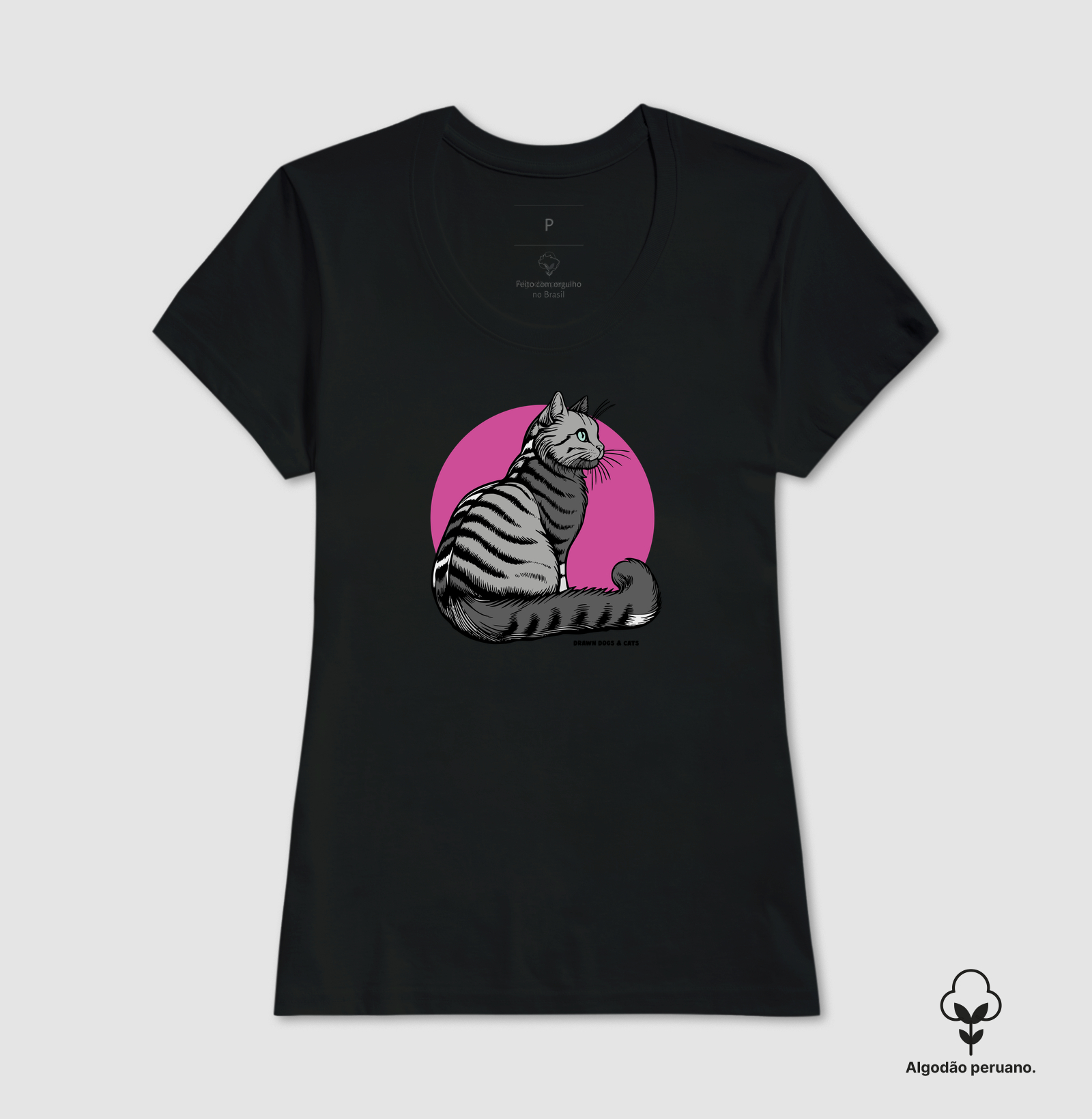 Gato cinza e fundo rosa - Imagem 5