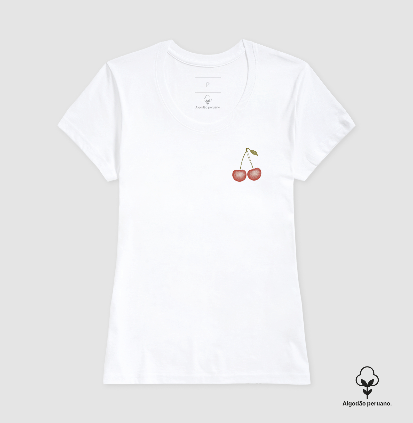 Camiseta Algodão Peruano Cherry - Imagem 5