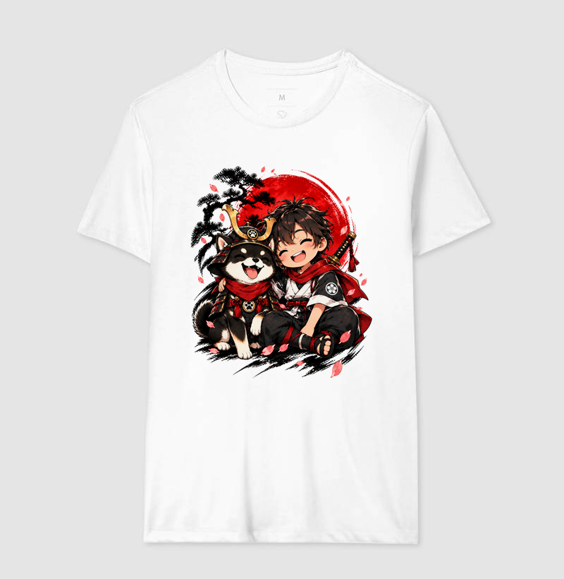 Pequeno Samurai & Shiba — Amigos de Honra (Preto) - Imagem 4