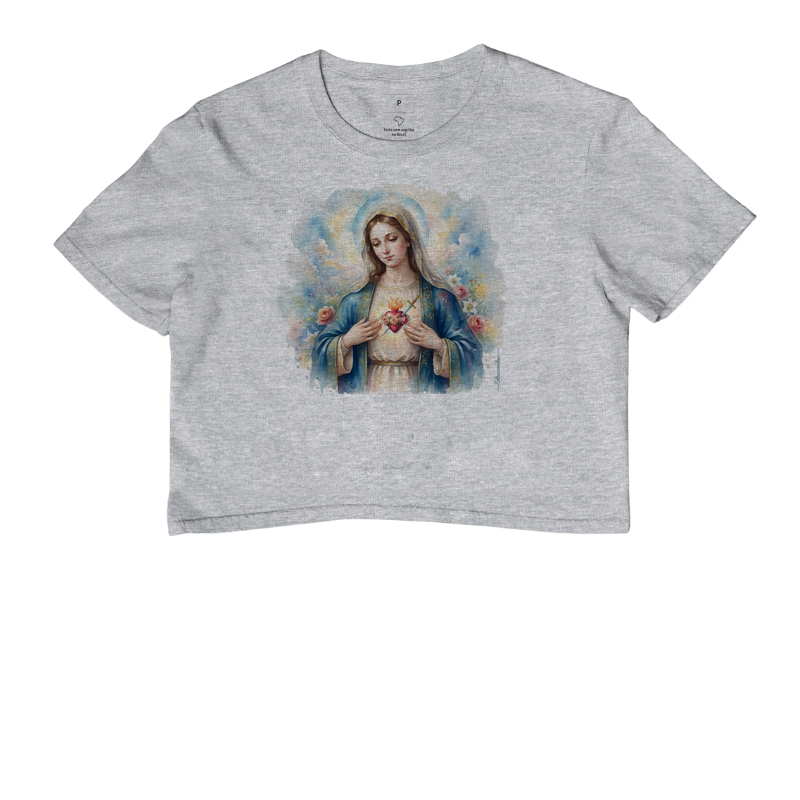 Imaculado Coração de Maria - Estampa Aquarela - Imagem 3