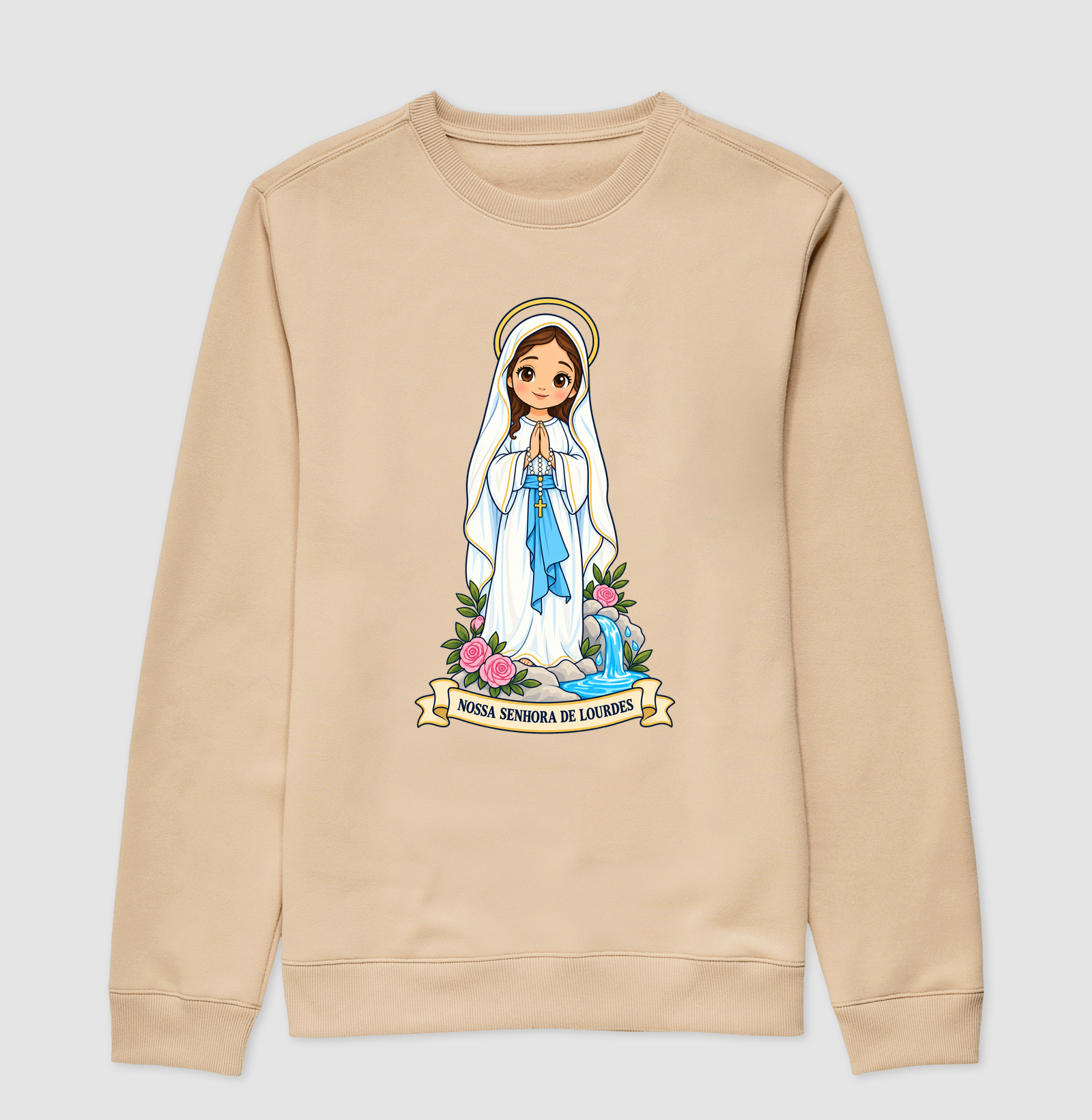 Nossa Senhora de Lourdes estilo chibi - Imagem 3