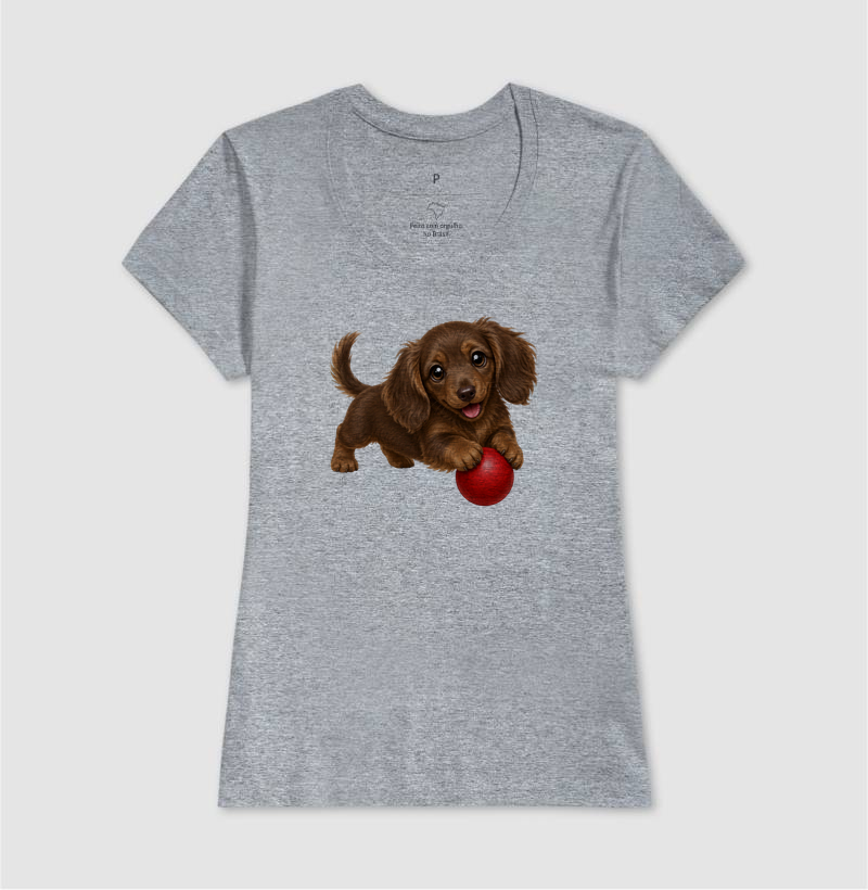 Dachshund Pelo Longo Marrom - Desenho Animado - Imagem 9