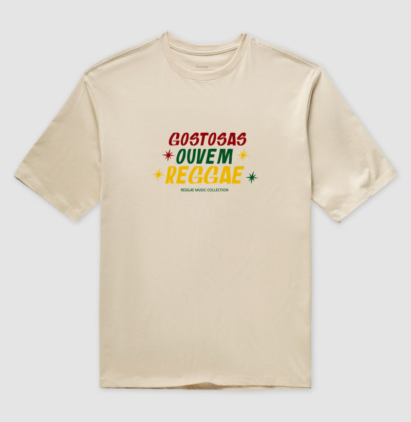 Camiseta Oversized Gostosas Ouvem Reggae! Coleção Reggae. Unissex . Algodão Premium. - Imagem 4