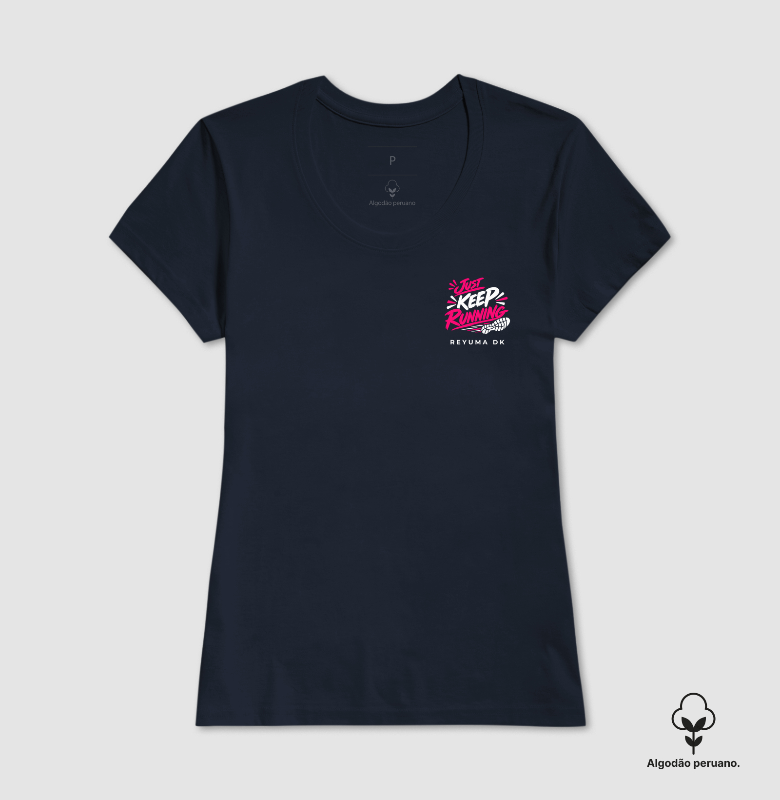 Camiseta Masculina, Feminina, Babylook e Unissex de Algodão Peruano Corrida "Just Keep Running"  - Imagem 7
