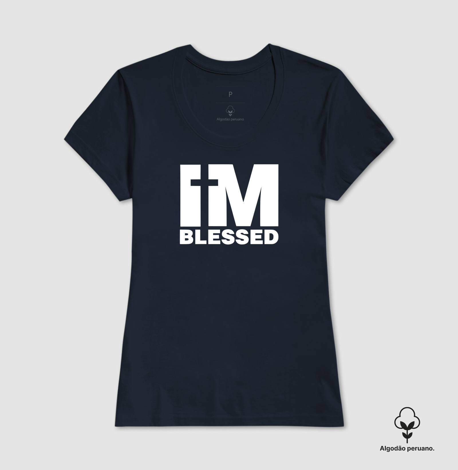 Camiseta Fem. Algodão Peruano I'm Blessed - Imagem 4