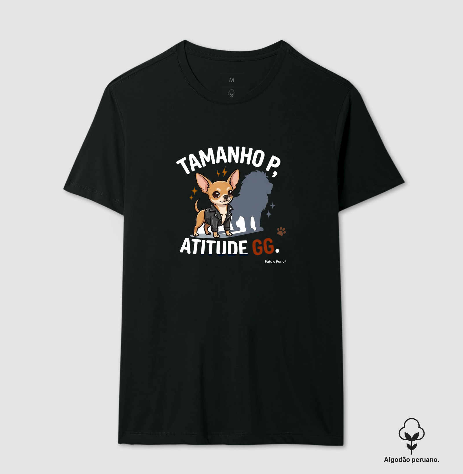 CAMISETA ALGODÃO PERUANO CHIHUAHUA TAMANHO - Imagem 4