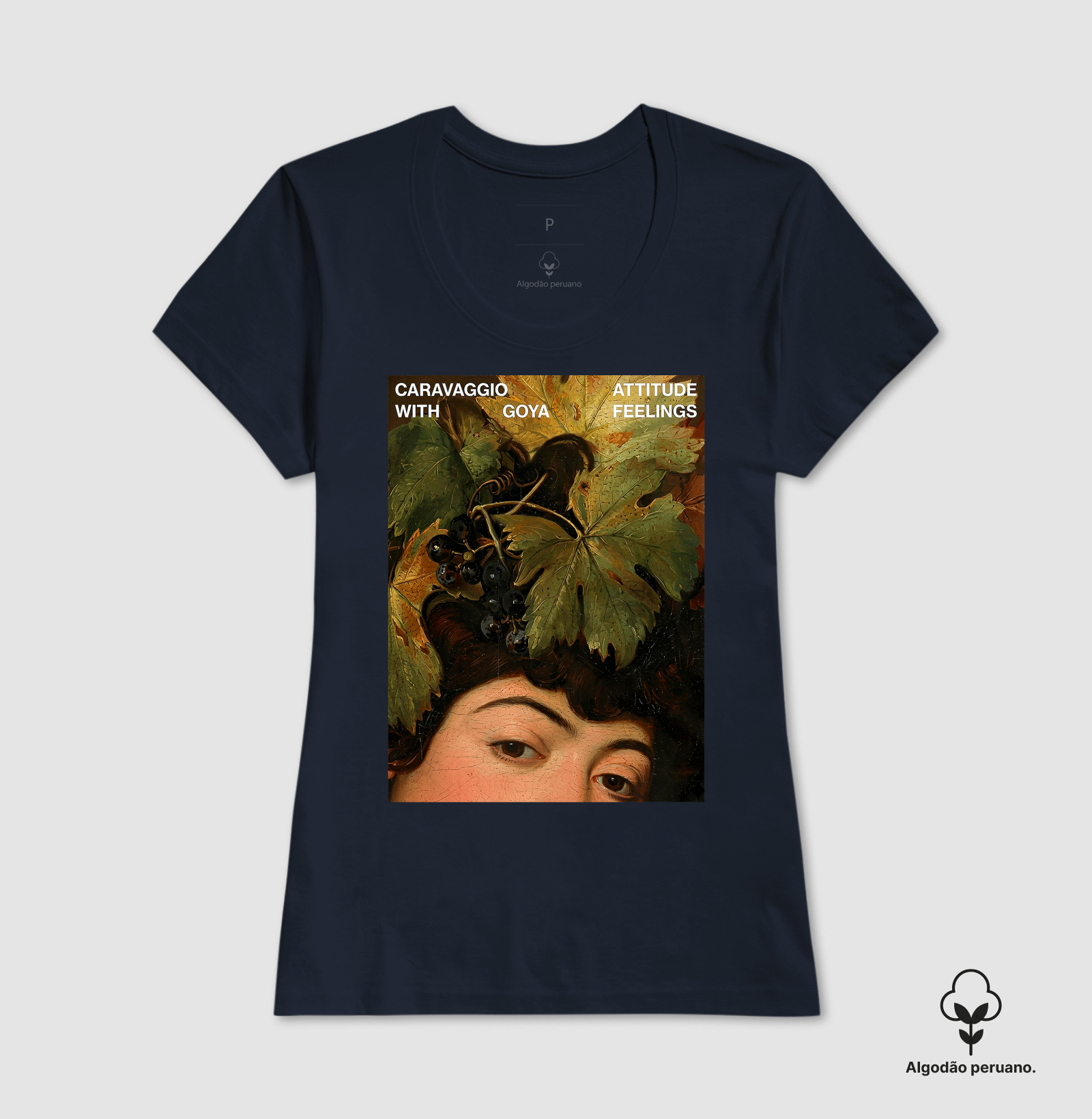 Camiseta Algodão Peruano Caravaggio Baco Attitude Feelings - Imagem 5