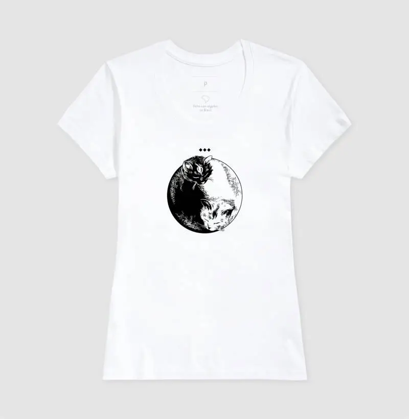 Camiseta Gato Yin Yang - Imagem 5
