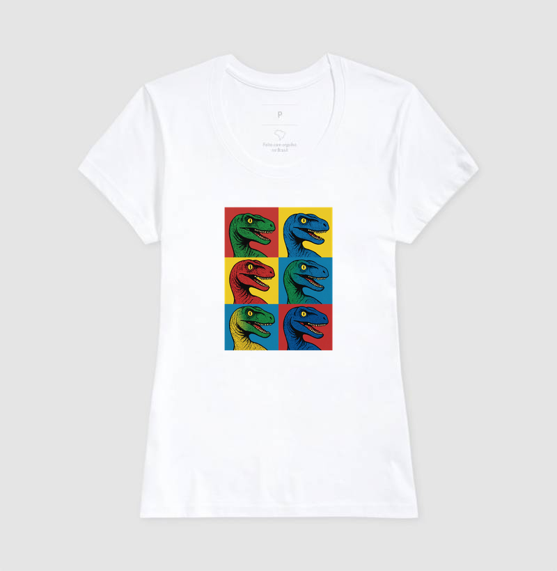 Camiseta Dino Pop Velociraptor - Imagem 7
