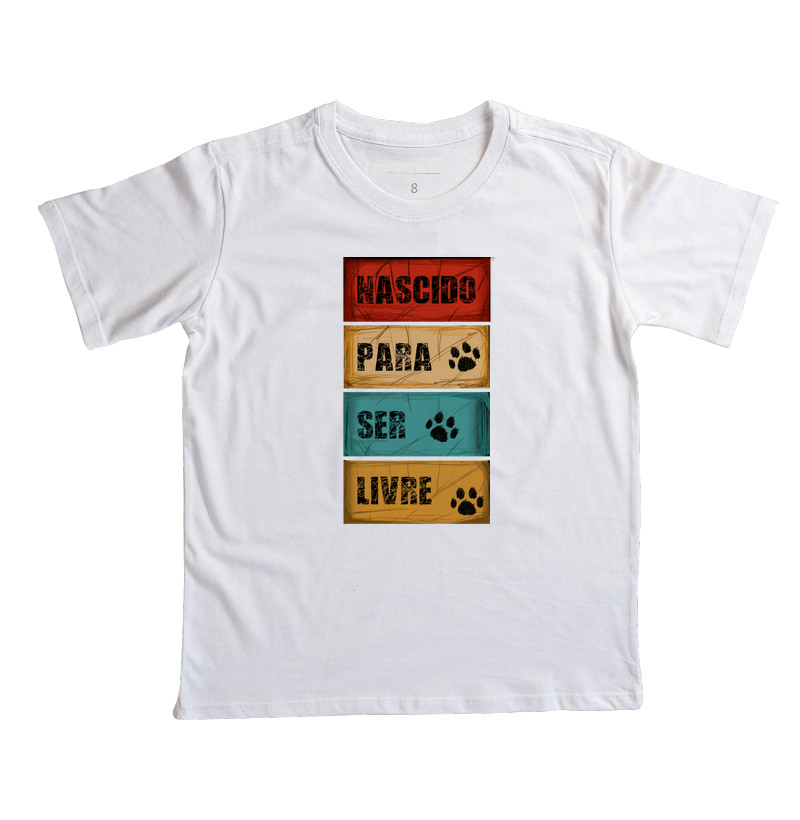Camiseta Infantil Nascido para Ser Livre - Imagem 4