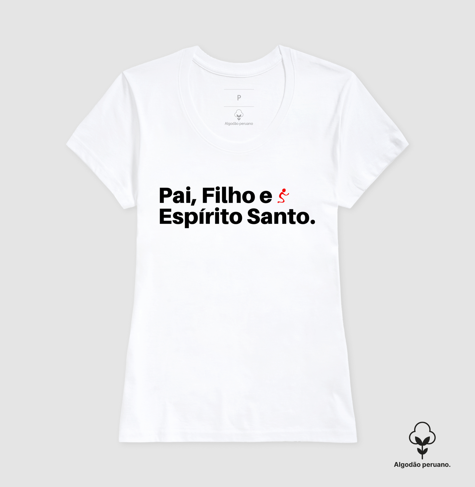 Camiseta Algodão Peruano Cristã Pai, Filho e Espírito Santo - Imagem 2