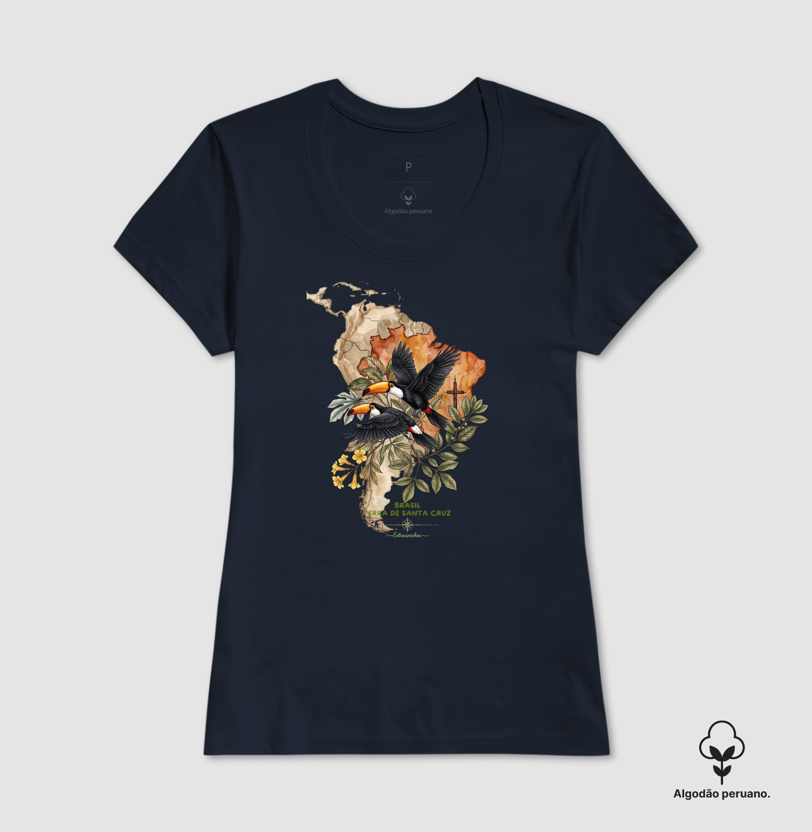 Camiseta Tucanos & Ipê - Brasil Terra de Santa Cruz - Fé, História e Natureza - Imagem 5