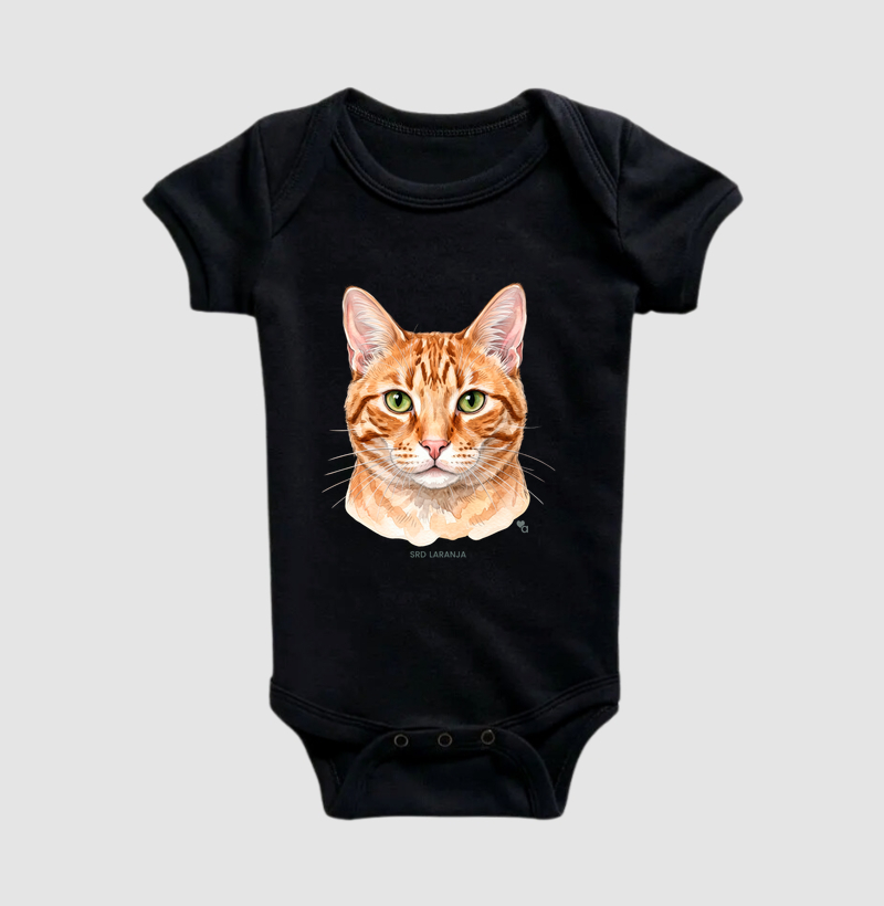 Gatos - SRD Laranja - Body Infantil - Imagem 4