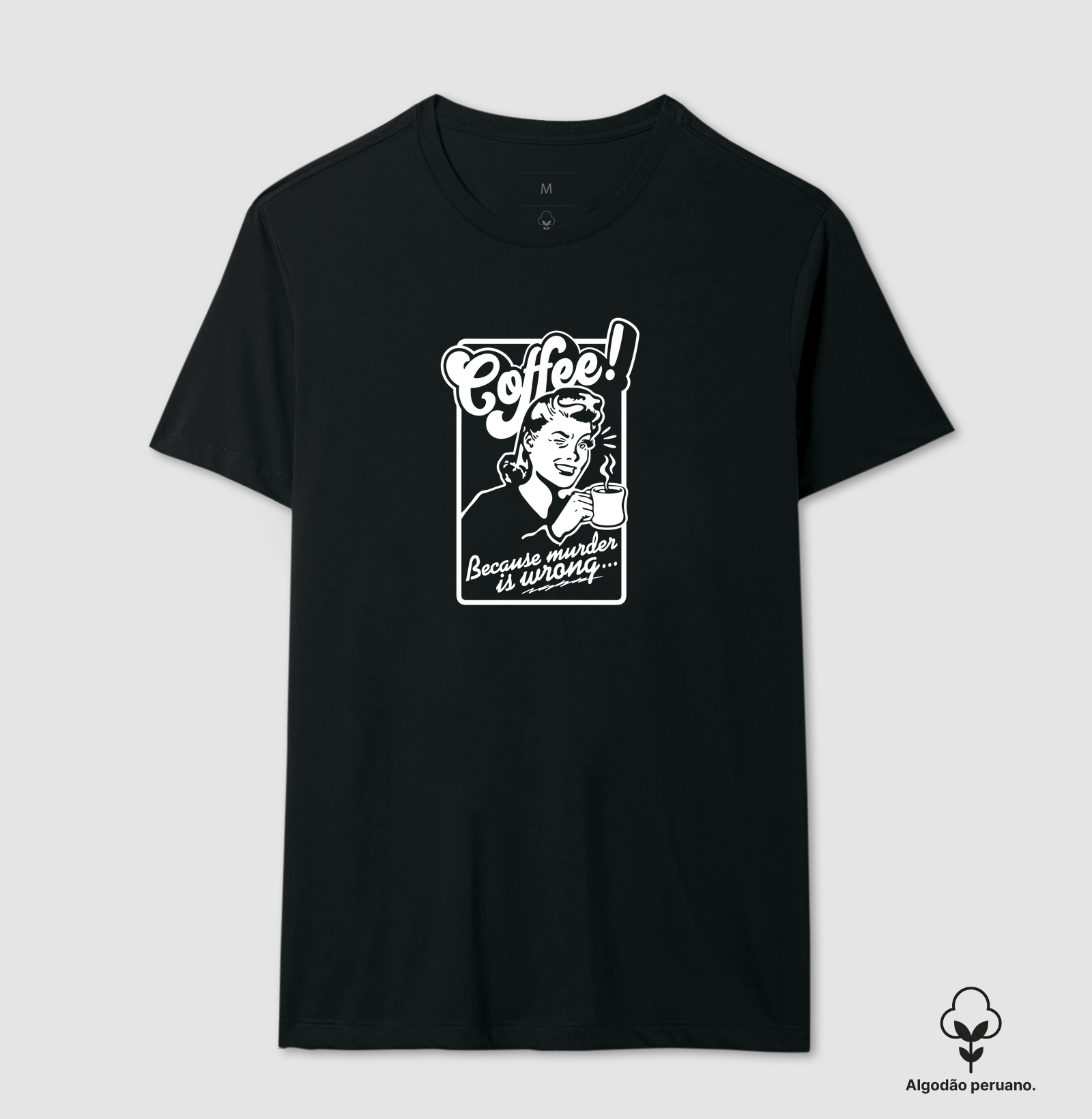 Camiseta Algodão Peruano Coffee Mulher - Imagem 2