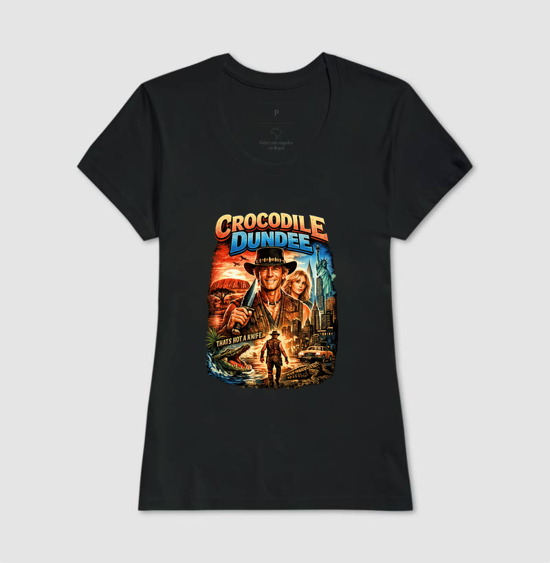 Camiseta Crocodilo Dundee Knife - Imagem 3