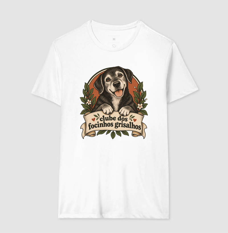 Camiseta Cachorro Idoso "clube dos focinhos grisalhos" | Pelo & Pano - Imagem 4