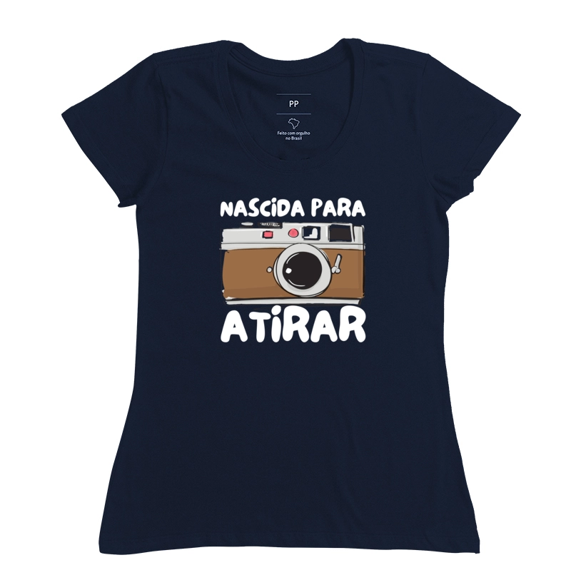 Camiseta feminina nascida para atirar - Imagem 4