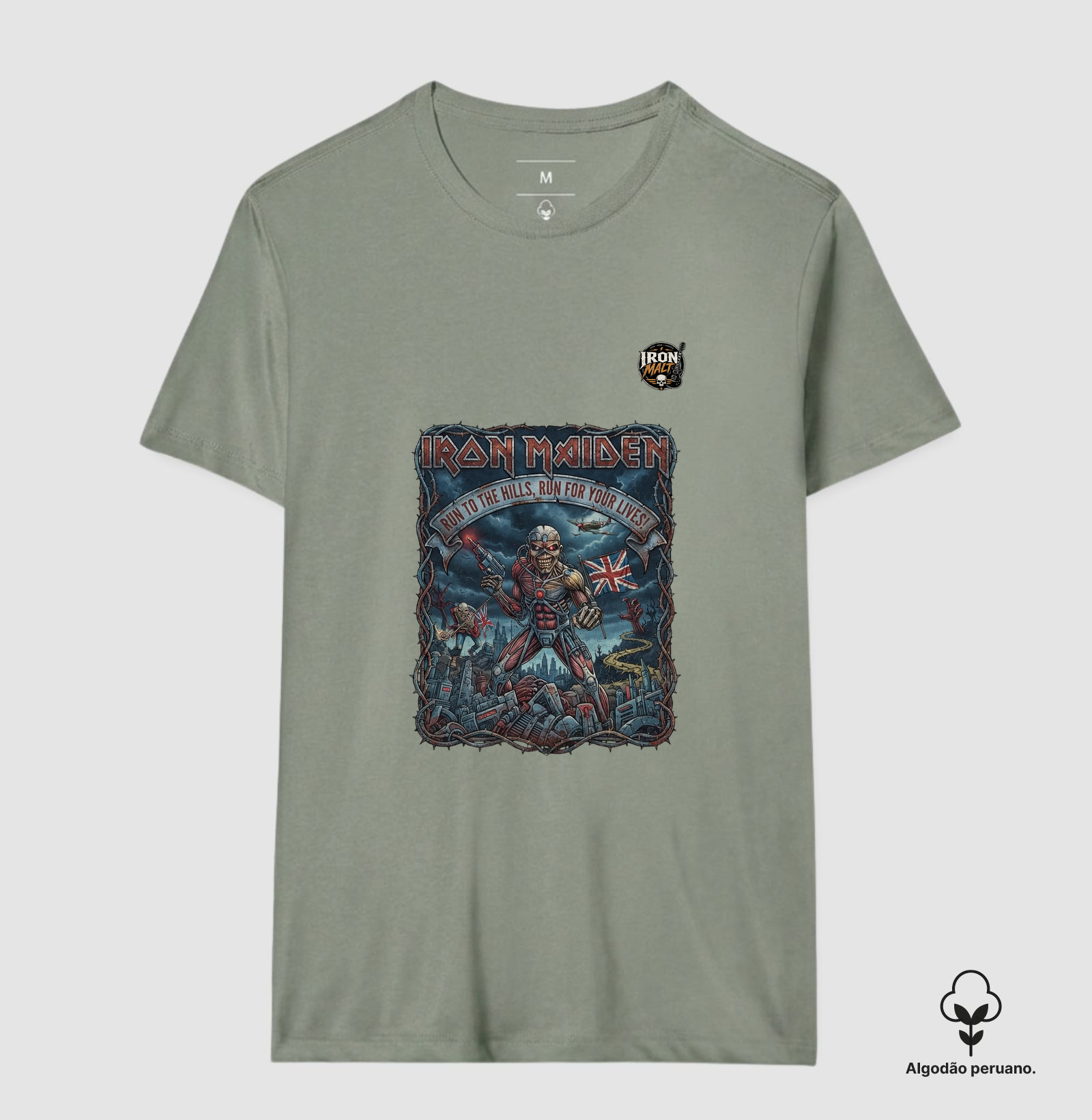 Camiseta Iron Maiden “Run to the Hills” - Imagem 8