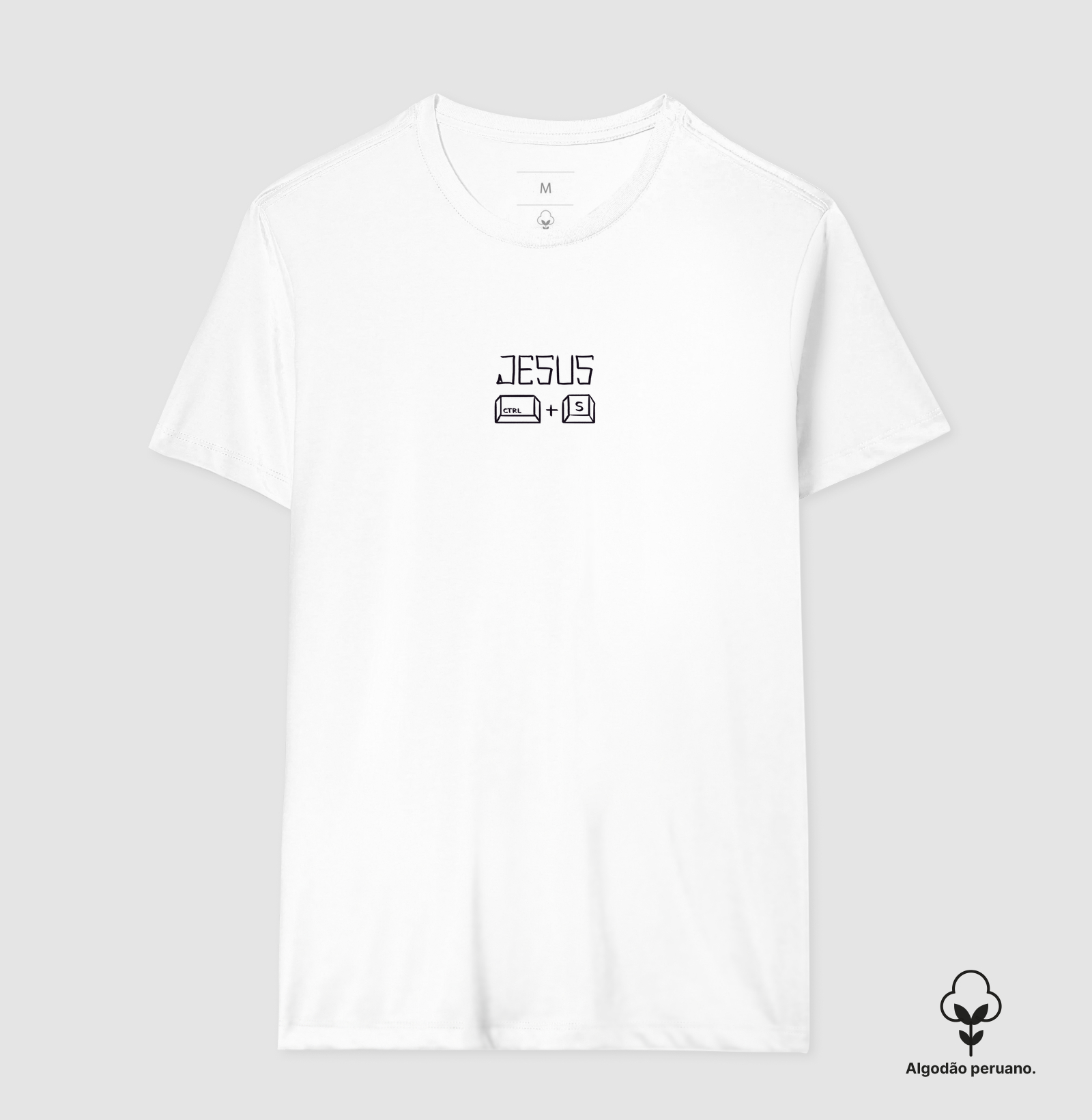 Camiseta JESUS SALVA (CTRL+S) - Algodão Peruano - Imagem 10