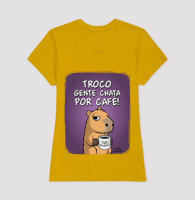 Camiseta Capivara Troco por Café - Imagem 15