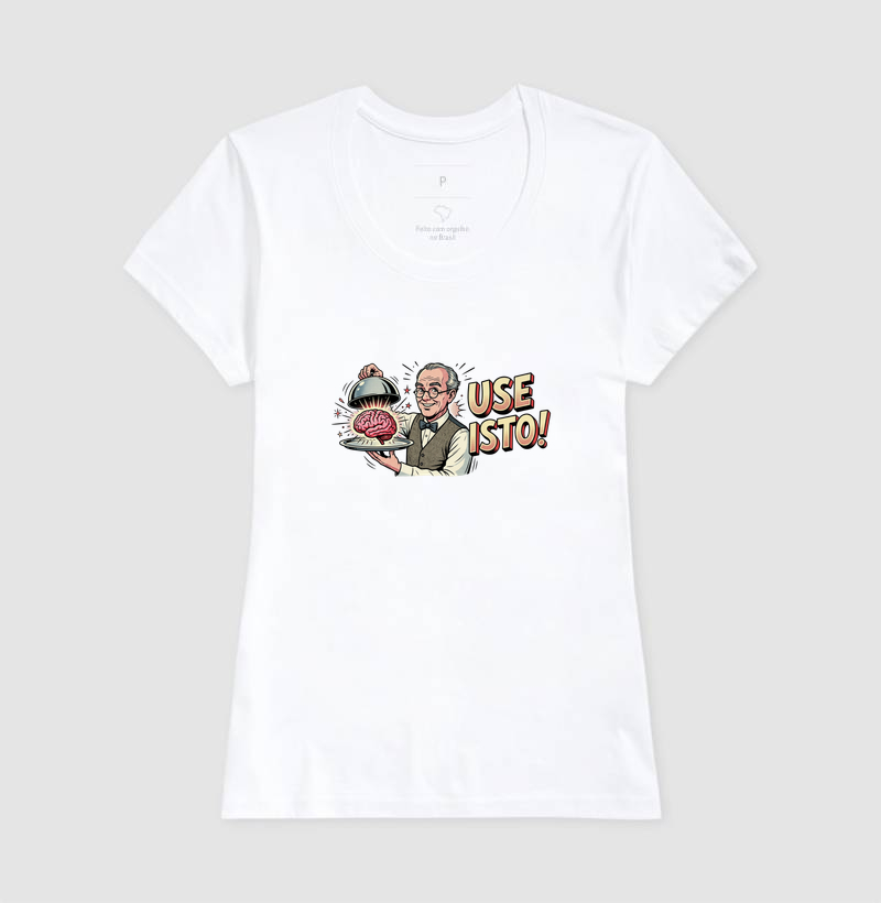 Camiseta Unissex Algodão Use Isto Cérebro - Imagem 5