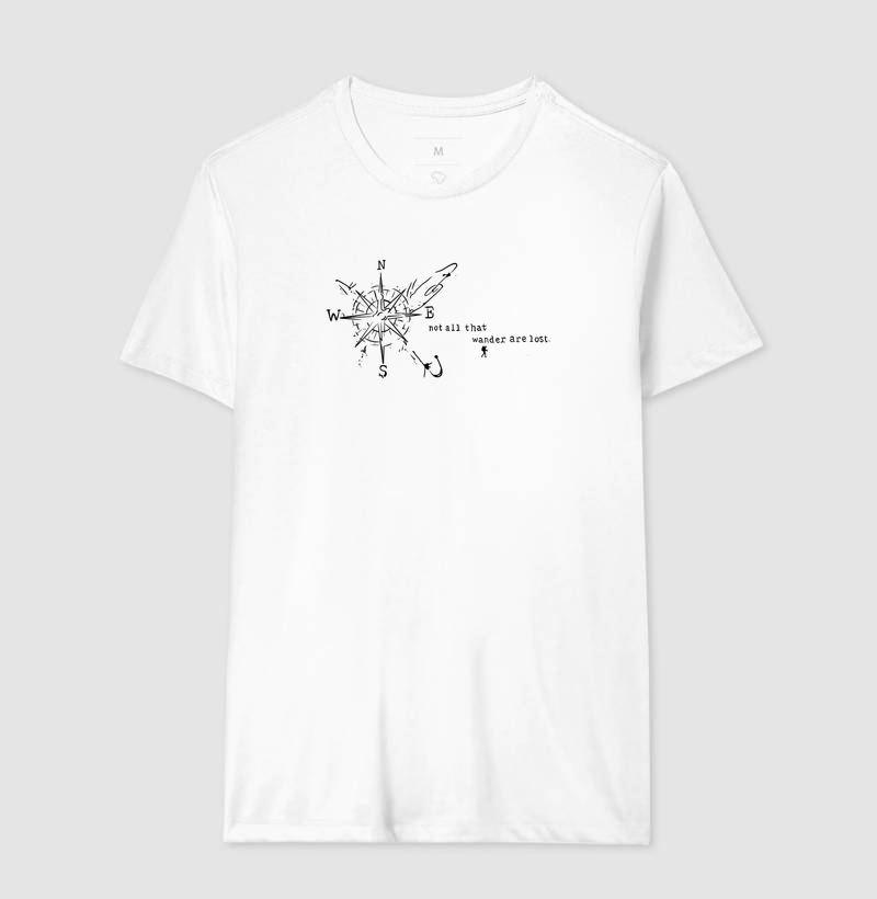 Camiseta Not All That Wander Are Lost | Rosa dos Ventos Aviao | Excursionista - Imagem 7