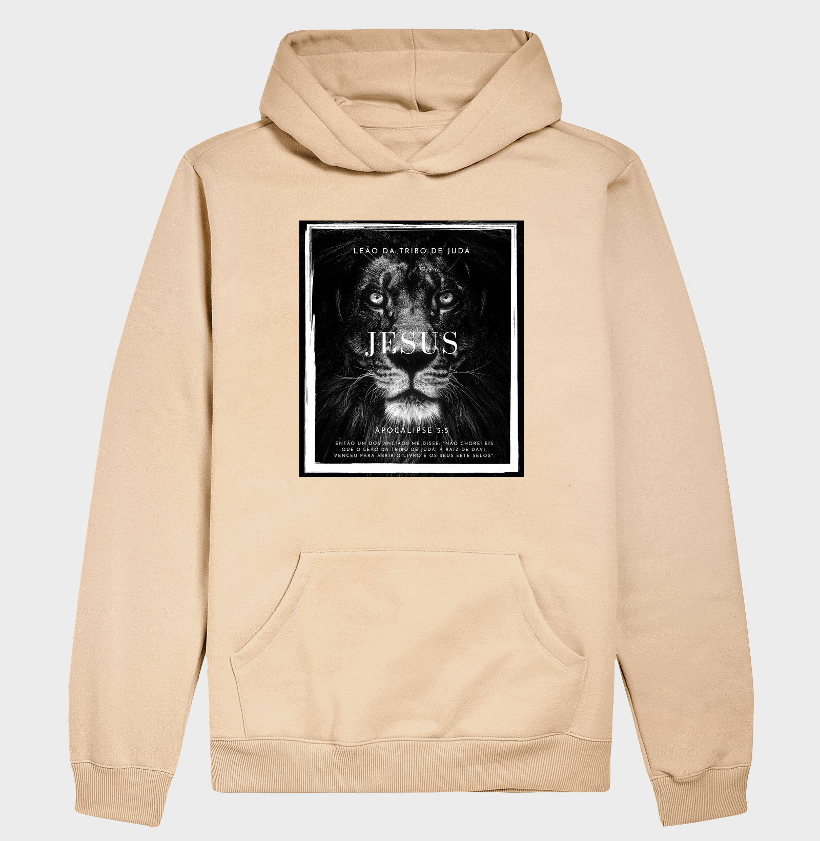 Hoodie Moletom Cristão Leão da Tribo de Judá - Imagem 5