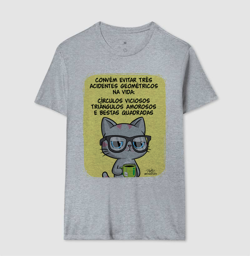 Camiseta Gato Sincero Geometria - Imagem 8