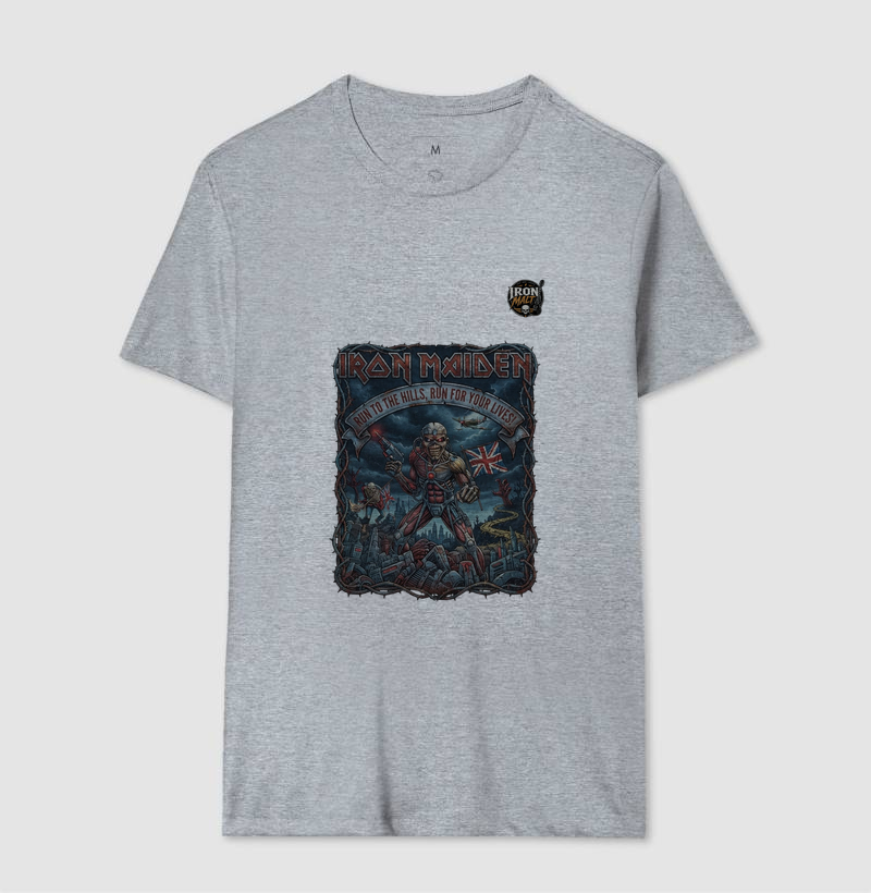 Camiseta Iron Maiden “Run to the Hills” - Imagem 8