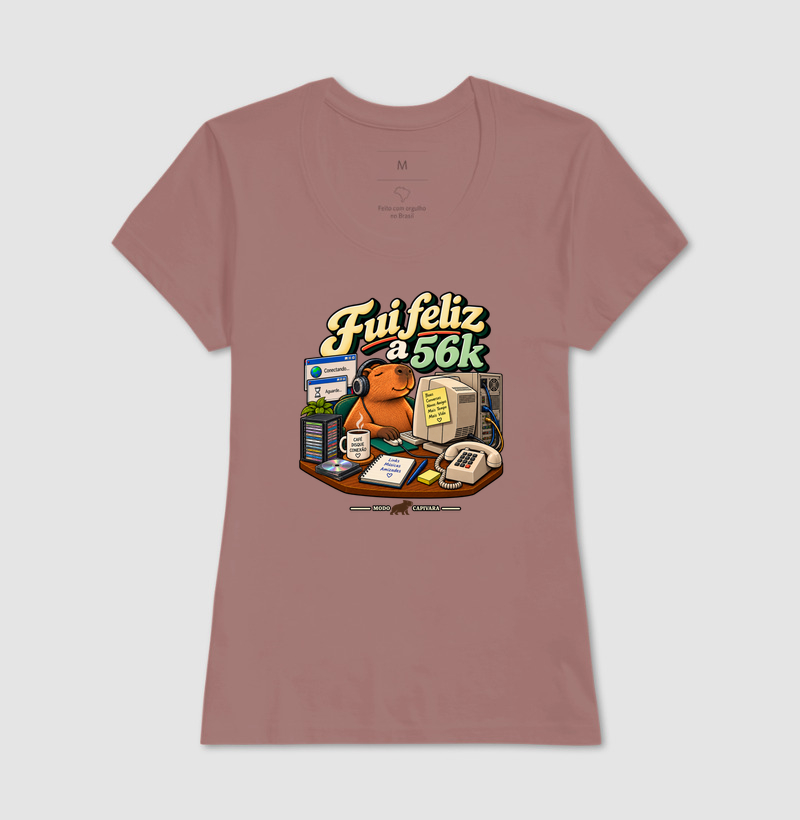 FUI FELIZ A 56K - Modo capivara - Camiseta - Imagem 17