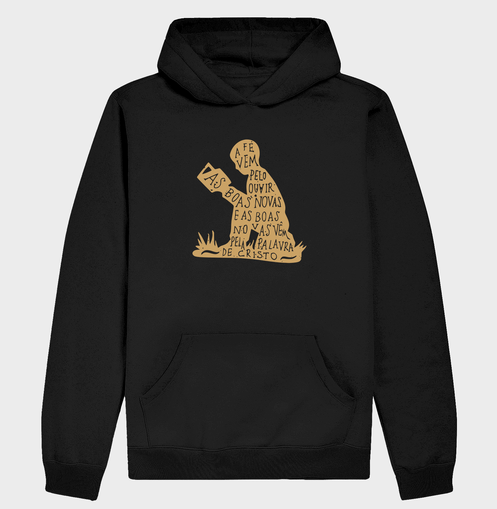 Hoodie Moletom A fé vem pelo Ouvir - Imagem 2