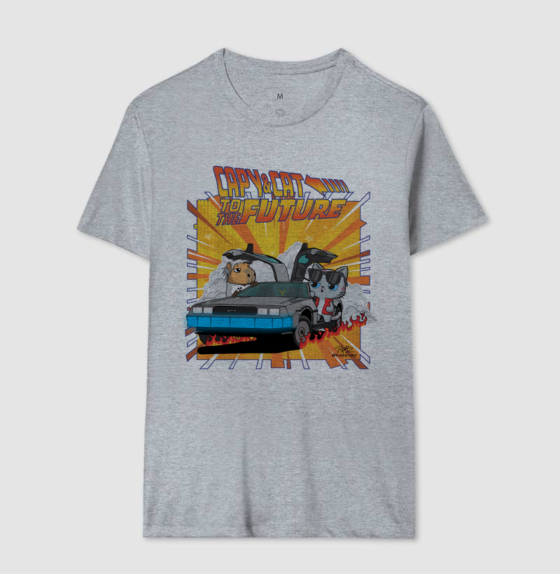 Camiseta Capy & Cat to the Future - Imagem 8