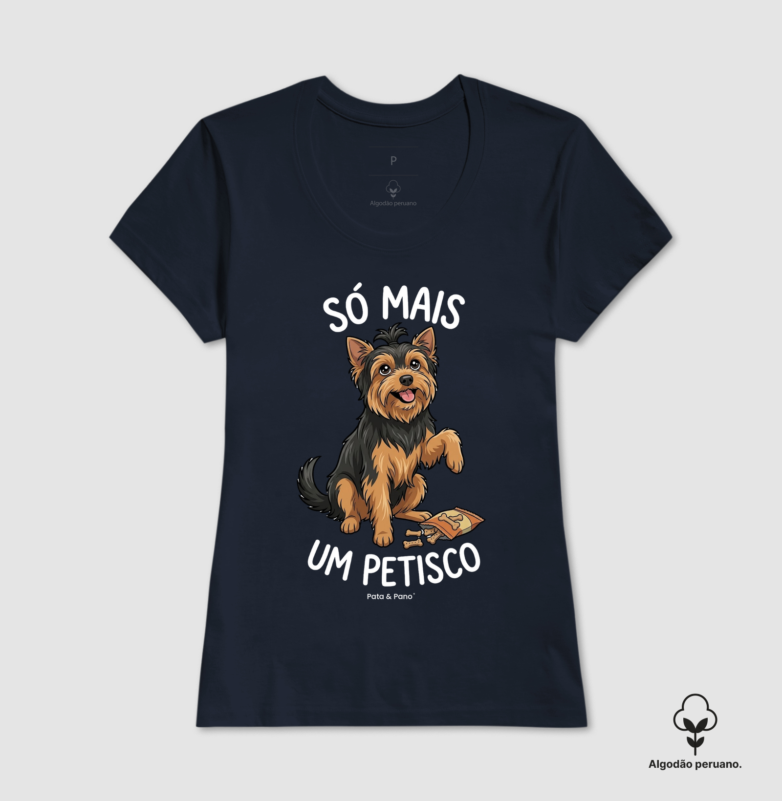 CAMISETA ALGODÃO PERUANO YORKSHIRE PETISCO - Imagem 3