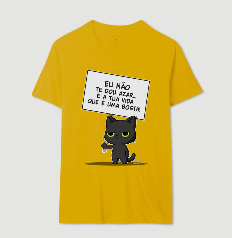 Camiseta Gato Sincero Azar - Imagem 14