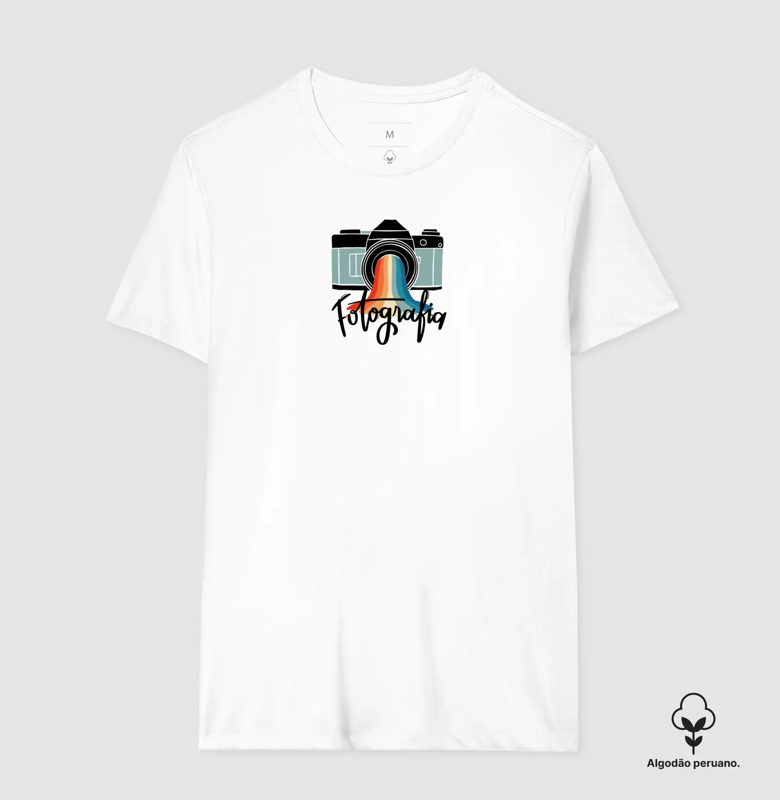 Camiseta Premium algodão Peruano fotografia arco íris  - Imagem 4