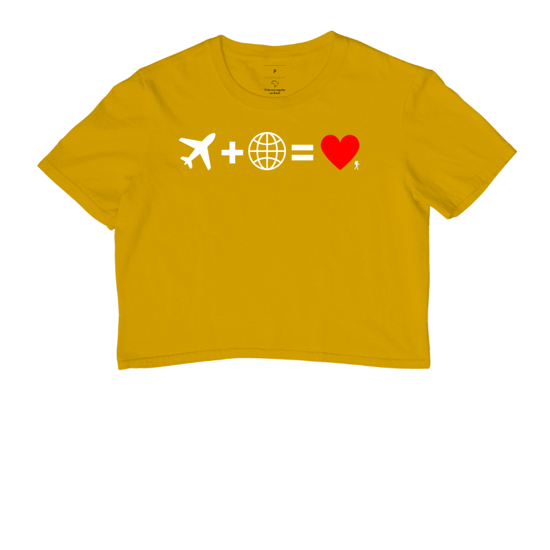 Camiseta Aviao Mais Mundo Igual Amor | Equacao Viagem Minimalista | Colecao Viciados em Viagem - Imagem 8