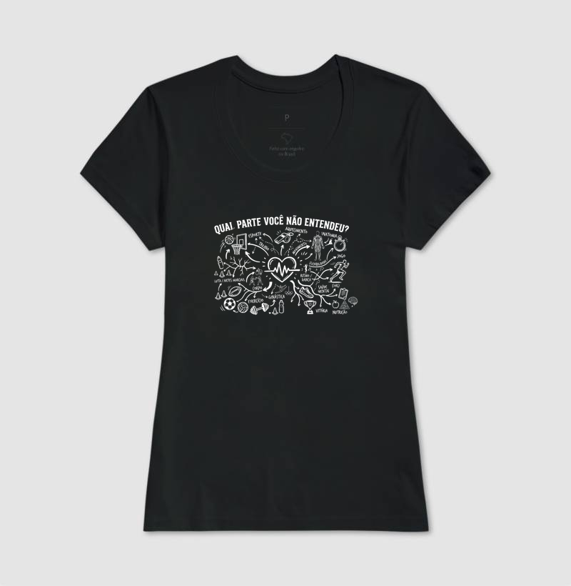 Camiseta Unissex Algodão Qual Parte Você Não Entendeu - Espanhol  - Imagem 3