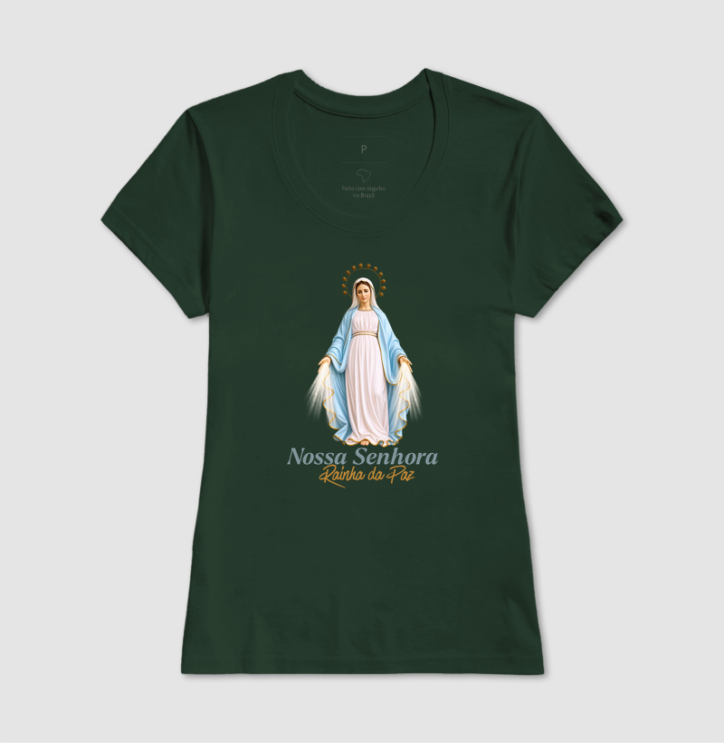 Camiseta Católica Nossa Senhora Rainha da Paz - Imagem 11