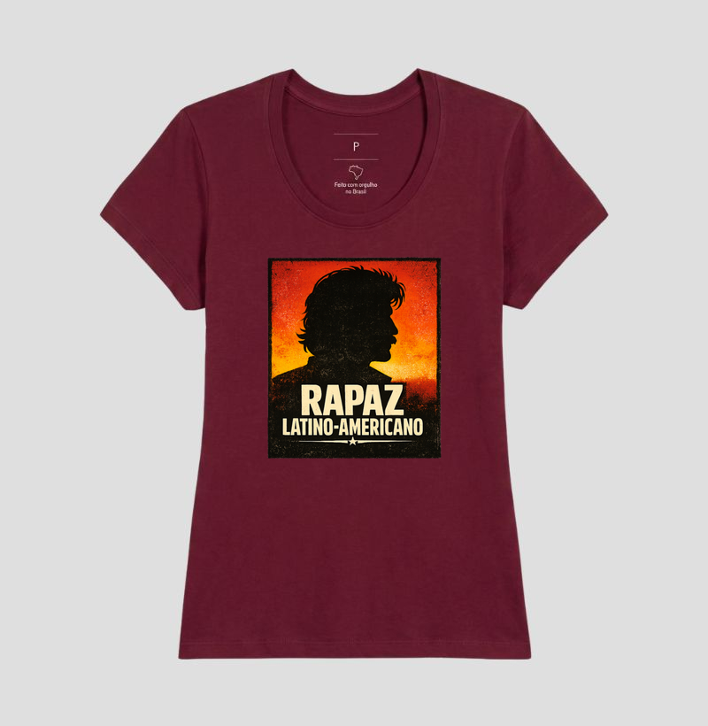 Camiseta Rapaz Latino-Americano. Coleção Música. Masculina e Feminina. Algodão Premium. - Imagem 15